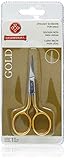 Mundial 3.5-Inch Straight Nail Scissors, Gold-Plated Handles, Stainless Steel, Precision Grooming