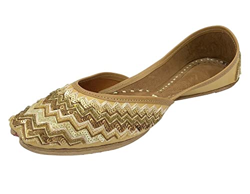 Juttis for Women's Wedding Bridal Shoes Ethnic Traditional Indian Flat Punjabi Jutti