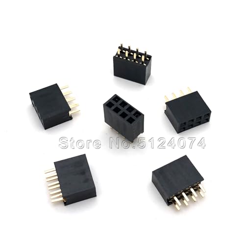 Wiring Connecting Terminals - 20pcs/lot Double Row Female Spacing 2.54mm 2x4pin Double Row seat 8P Female Connector 2 * 4P DIP - (Pins: 2row 4P)