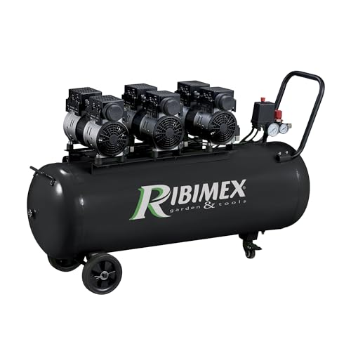 Ribimex - PRCOMP3/100SILR - Compresseur silencieux 3 CV, 100 L