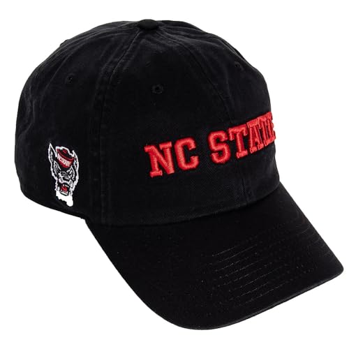 Gorra negra bordada ajustable con cierre de tela miniatura 1