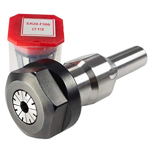 Router Bit Spindle Adapter for Grizzly G1035 1.5 HP Shaper or Shop Fox W1674 2 HP Shaper | Includes 1/4 and 1/2 ER20 collets| No slip, Improved Life, Easy cutter extraction | Made in U.S.A
