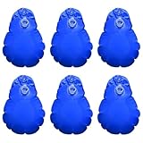 Homeponnew Paquete de 6 pesas de PVC con ganchos, bolsas de agua a prueba de fugas para piscinas sobre el suelo, forma de lágrima, 9 x 13.5 pulgadas cuando están llenas (azul profundo)