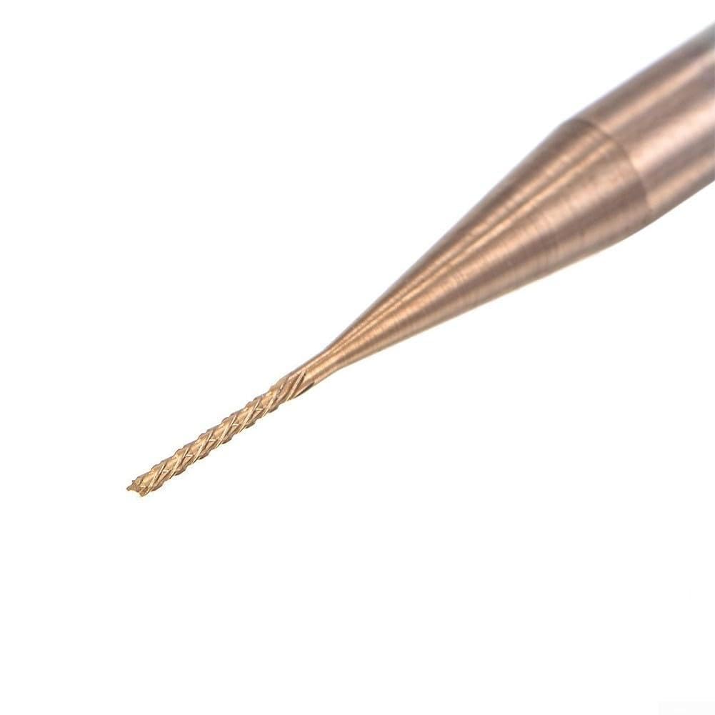 0,5 mm x 4 mm beschichteter Hartmetall-Schaftfräser für CNC- und PCB-Bearbeitung, 3,175 mm Schaft-Fräser für Holz, Kunststoff, MDF, Kohlefaser, Fiberglas