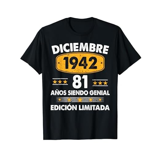 81 Años Cumpleaños Regalo Diciembre 1942 Diciembre 81 Años Camiseta
