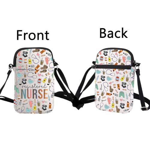 TOBGB RN Gift Registered Nurse Zipper Crossbody Bag Nurse Appreciation Gift Nursing Graduation Gift Nurse Staff Gift3