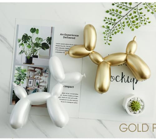 Idée cadeau originale : statue de chien ballon blanc design - 7