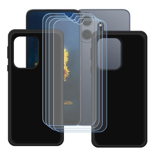 BMPNLSZ �K�p TCL NxtPaper 70 Pro�p�̔ėp[2�p�b�N]�u���b�N�V�F��+[4�p�b�N]HD�����K���X�A�V���J�Q���V�F��TPU�ɂ��o�b�N�V�F��-TCL NxtPaper 70 Pro�p��ی삷��X�N���C�u�h�~�ی��(6,9")