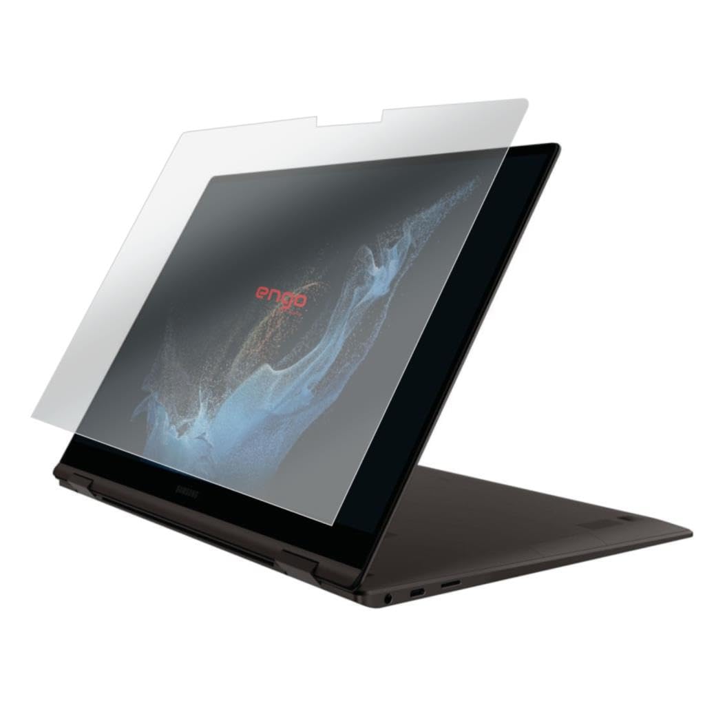 Engo Samsung Galaxy Book2 Pro 360 15.6 İnç İle Uyumlu Mat Ekran Koruyucu Notebook, Yansıma Ve Parlama Önleyici Parmak İzi Bırakmayan Laptop Koruma, 9h Temperli Kırılmaz Esnek Nano Cam 16:9