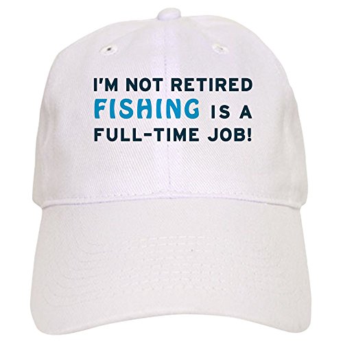 CafePress Retired Fishing Gag Gift Cap Unique Adjustable Baseball Hat White