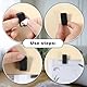 Kunststoff Federclips 20 Stück Klebrige Federclips Selbstklebende Mini Wandclips Klebeklammern Outdoor Selbstklebend Federklammern Dekoration Clip für Zuhause Büro Fotodokumente Fotoposter(Schwarz)