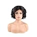 Produktbild BLISSHAIR Lace Front Perücke, 9A Brasilien Remy Lace Front Wigs Human Hair Echthaar Funmi Curly Haarverlängerung Wig Loose Wave Short Spiral Bouncy Curls Hair Wig(18inch)