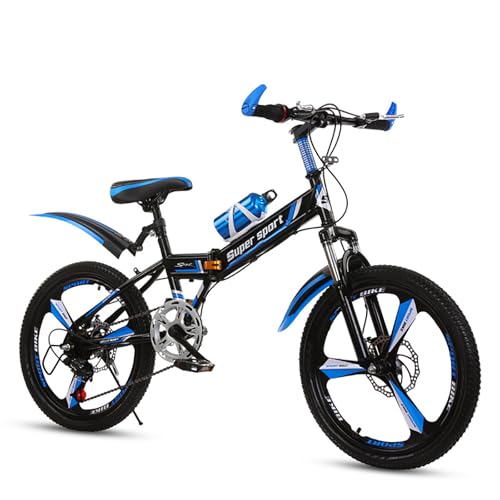 WDZDMYL 20 22 24 Bicicleta para niños de 24 Pulgadas, Bicicleta de montaña para niños, Bicicleta para niños de Estilo Libre, Adecuada para niños de 8 a 15 años, Speed-Changing-Model-Blue 22in