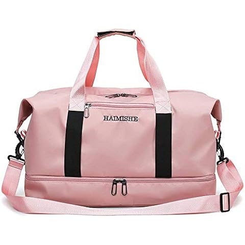 Sawekin Sport Duffle Bag Sports Gym Bag with Wet Pocket & Shoes Compartment Waterproof Travel Duffel Bag Tote Sports Shoulder bag for Man and Woman Cover