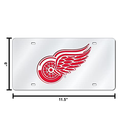 Nhl Detroit Red Wings Laser Inlaid Metal License Plate Tag #TOP3