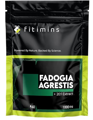 Fadogia Agrestis 1000mg | Sports Performance Supplement | 60 Vegan Capsules | 1-Month Supply | High Strength 20:1 Stem Extract | Supports Athletic Performance, Lean Muscle Growth & Energy | Fitimins