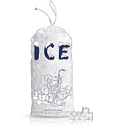 50 Pack Plastic Ice Bags 8 lb, Heavy-Duty Ice Bags 19 x 11 inch with Drawstring(2 Mils Thickness)