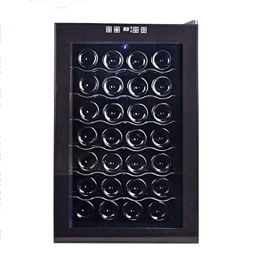 Wine Cooler - Table-Top Wine Fridge Wine Mini Fridge LED Light Touch Screen Less Noise & No Vibration Low Energy A+