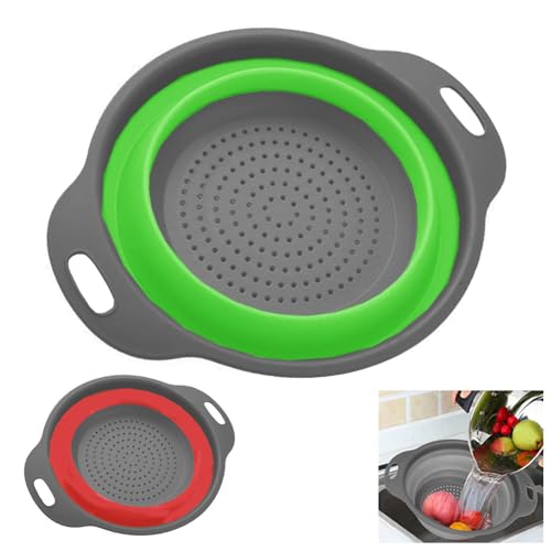 1 X Collapsible Strainer Colander Silicone Bowl 11.8