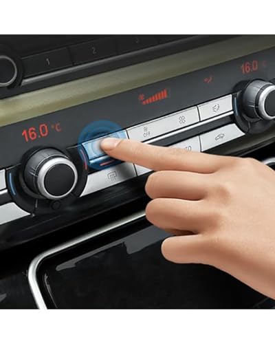 Temperature Adjustment Knob Air Conditioning AC Control Switch Button Climate Control HVAC (1 Set in Silver)