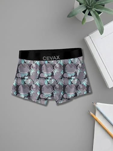 Image of Men's Boxer Briefs, Premium Cotton Stretch, 5-Pack, Navy Grey Maroon Teal Black