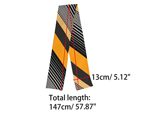 Allegra K Women Polka Dot Stripe Chain Print Long Skinny Scarf Neck Scarves Neckerchief Hairband3