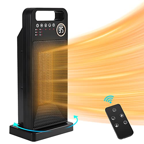 Radiateur Soufflant à Économie d'énergie 2000W, ECO Radiateur Electrique Céramique,Chauffage d'appoint avec Minuterie, Protection Contre Surchauffe Anti-Basculement PTC Chauffage Electrique Economique Cover