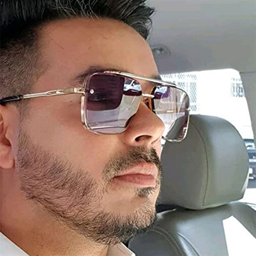 ZENYS Metal Rimless Fashion Retro Photo Driving Decorative Sunglasses for Men and Women (Color : F, Size : 1)2