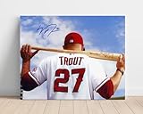 Mike Trout Autograph Print - Thunderbolt 27 - Back Power Pose - 16x20 Poster Print