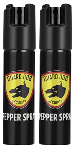GUARD DOG SECURITY Compact Pepper Spray Self Defense Maximum Strength, 16 ft Long Range, Small Discreet Carry Canister, Made in USA