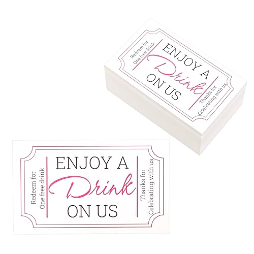 ITZAMNA Elegant Bliss - Tickets para bebidas (100 tarjetas, tamaño de tarjeta de visita)