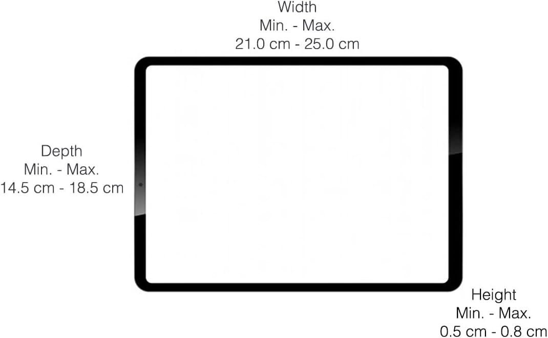 4-in-1 Tablet/iPad Sun Shade Lux Cover with Built-in Hood - Screen Shade, Privacy, Heat Protection, Contrast Enhancement - Universal Self-Standing Cover for 9,7”-11” - Black