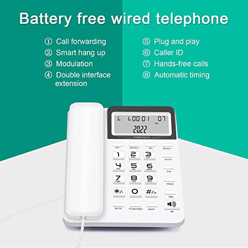 Corded Landline Phones For Home/Hotel/Office/Elderly, With Tilt Display& Hands-Free, And Adjustable Volume #TOP1