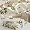 VM VOUGEMARKET Green Red Flower Duvet Cover Full Queen 100% Cotton Aesthetic Bedding Set Girls Vintage Floral Leaves Comforter Cover with Zipper Ties 90x90 Inch #4