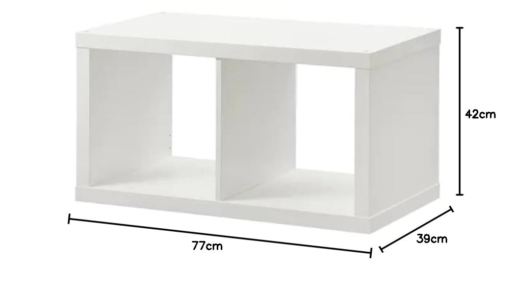 IKEA Kallax Regal, Bücherregal, Wandregal, Raumteiler in weiß (77 x 42 cm)