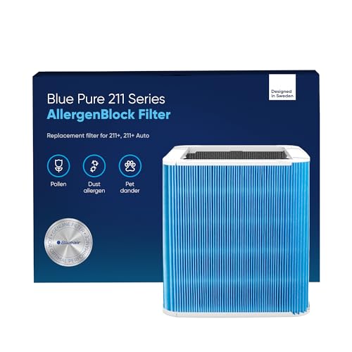 BLUEAIR Blue Pure 211+ Series AllergenBlock Filter, Genuine Replacement for Allergies, Pet Dander, Pollen, Dust - Fits 211+ and 211+ Auto, 3.3" x 20.8" x 12.3"