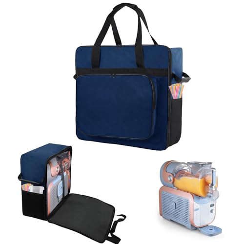 Funda portátil para máquina Ninja Slushi FS605, azul | Bolso de transporte para máquina Slushie Max, acolchado grueso, múltiples bolsillos y asas miniatura 1