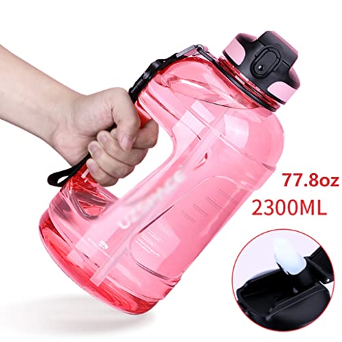 Botella de agua con escala de tiempo y paja de 2300ml para un control de hidratación 3