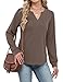 Sweaters for Women Early Fall Fashion Must Haves Winter Clothing Chocolate Brown Clothes 2025 Trendy Dressy Tops Tunics Long Sleeve Shirts Oversized Tshirts Sweatshirt Airport Business Casual Outfits