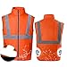 Veste De Climatisation Unisexe Travail Sportif Extérieur Réfrigération De La Prévention des Coups De Chaleur Vêtements De Ventilateur De Refroidissement,Orange,XXL