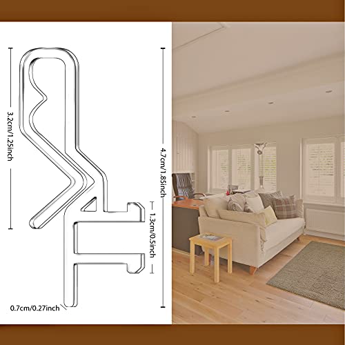 Hidden Valance Clips For Window Blinds Clear Plastic Valance Clips For Horizontal Blind Valance (20 Pieces,1.86 Inch) #TOP1