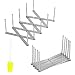 LOOPES 2stk Spareribs Halter Grill Rippchenhalter Deckelhalter Edelstahl Spareribshalter Ausziehbare Topfdeckelhalter für die Zubereitung von Spareribs oder Braten Grillzubehör BBQ Zubehör