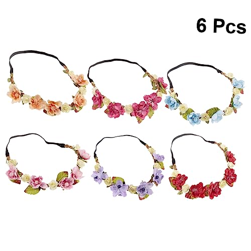 Housoutil 18pcs Floral Headband Girl Elastic Hairband Stretch Headwrap Fits Party Accessory Random Color - Image 3