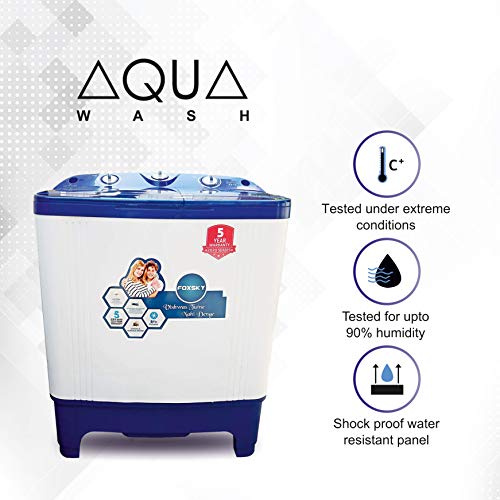 Image of Foxsky 6.5 kg Semi-Automatic Top Loading Washing Machine Appliance (FOXSKY AQUA WASH 6.5 KG, BLUE)