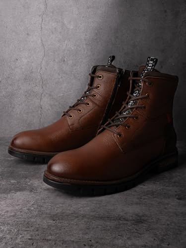 Image of ALBERTO TORRESI Headon Series Devl558 Mild Leather Lace Up Boots