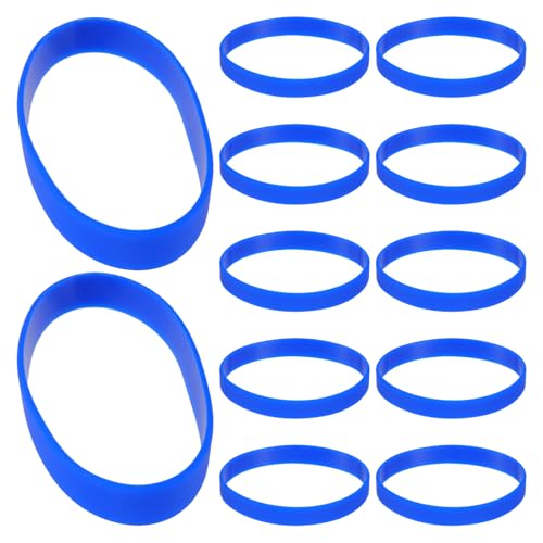 MAGICLULU Pulseras de Silicona Azul Oscuro 60 Piezas Unisex Elásticas Flexibles para Estudiantes y Eventos Escolares Pulsera Deportiva Cómoda para Fiestas y Uso Diario