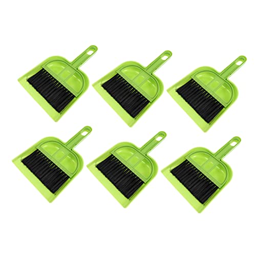 Gogogmee Mini Broom Dustpan Set 6 Pack Compact Cleaning Tools for Desktops Small Spaces