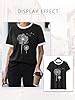 Dresswel Women Dandelion T-Shirt Cute Graphic Print Crew Neck Short Sleeve Summer Tops Basic Tshirts(4-Black,XL) #3