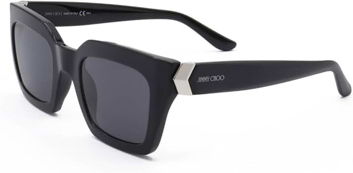 Amazon.com: JIMMY CHOO Rectangular Maika Sunglasses 807IR Black