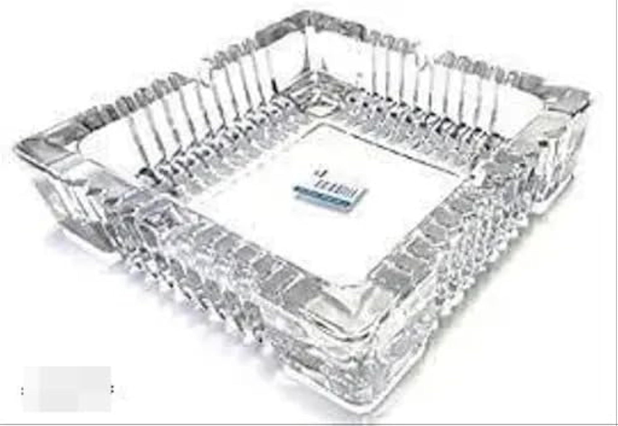Crystal Glass Square Ashtray